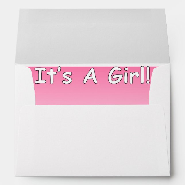 Girl Baby Diaper Surprise Envelopes (Back (Bottom))