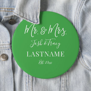 Girl Baby Elephant with Bow Custom Name 6 Cm Round Badge