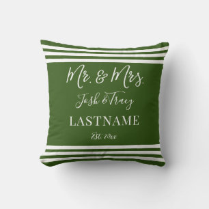 Girl Baby Elephant with Bow Custom Name Cushion
