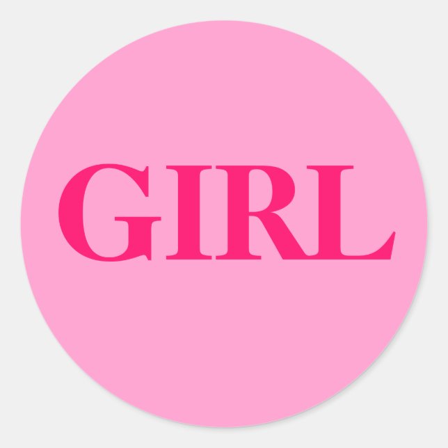 Girl - Baby Gender Reveal Party Game Sticker (Front)