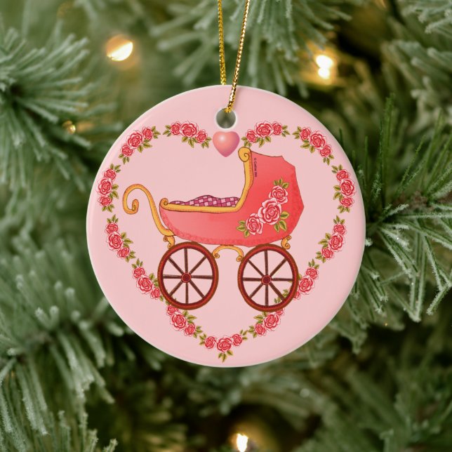 Girl Baby Heart Buggy ornament  (Tree)