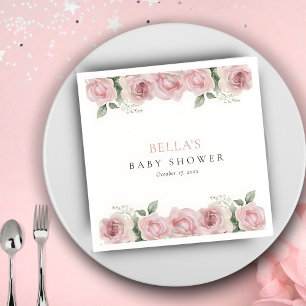 Girl Baby in Bloom Baby Shower Napkins