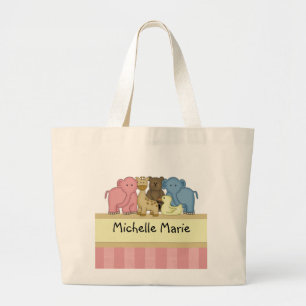 Girl Baby or Toddler Personalised Travel Tote Bag