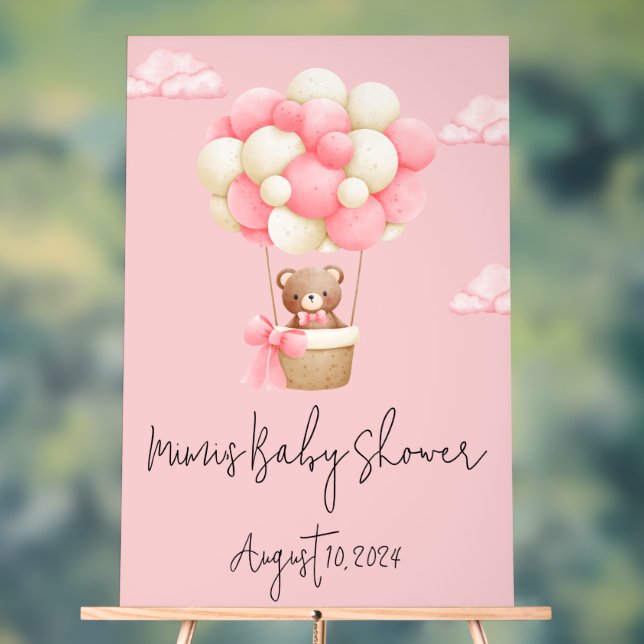 GIRL BABY SHOWER ACRYLIC SIGN (Neutral)