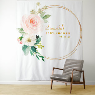 Girl Baby Shower Backdrop Photo Booth Tapestry