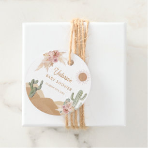 Girl Baby Shower Favor Tags Boho Desert Southwest