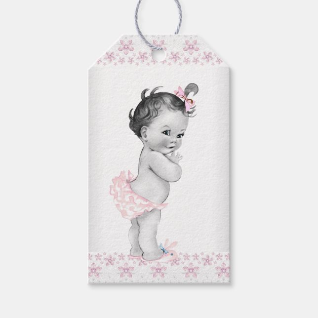 Girl Baby Shower Gift Tags (Front)