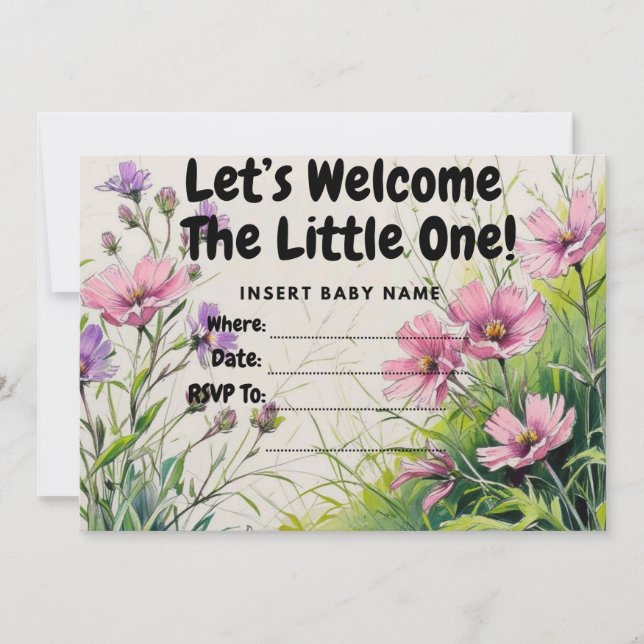 Girl baby shower Invitation (Front)