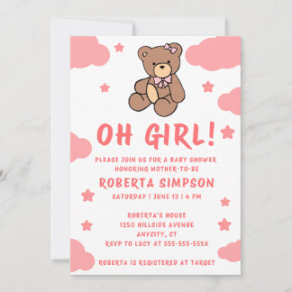 Girl Baby Shower Invitation