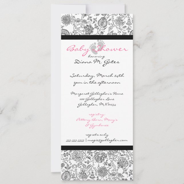 Girl Baby Shower Invitations (Front)