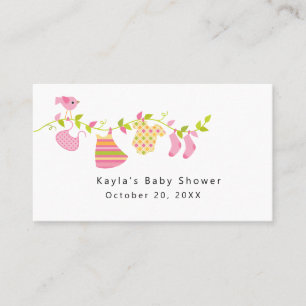 Girl Baby Shower registry enclosure card