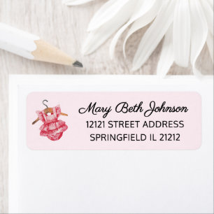 Girl Baby Shower Vintage Return Address Label
