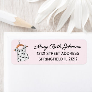Girl Baby Shower Vintage Return Address Label
