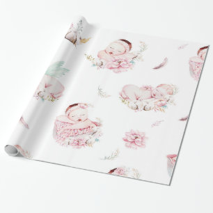 Girl Baby Shower Wrapping Paper