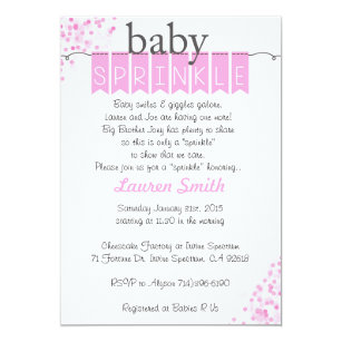 sprinkle baby girl shower invitations zazzle co uk