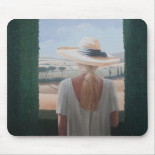 Girl back view Tuscany 2012 Mouse Mat