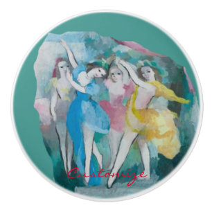 Girl Ballerina Dancers Thunder_Cove Ceramic Knob