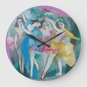 Girl Ballerina Dancers Thunder_Cove Large Clock