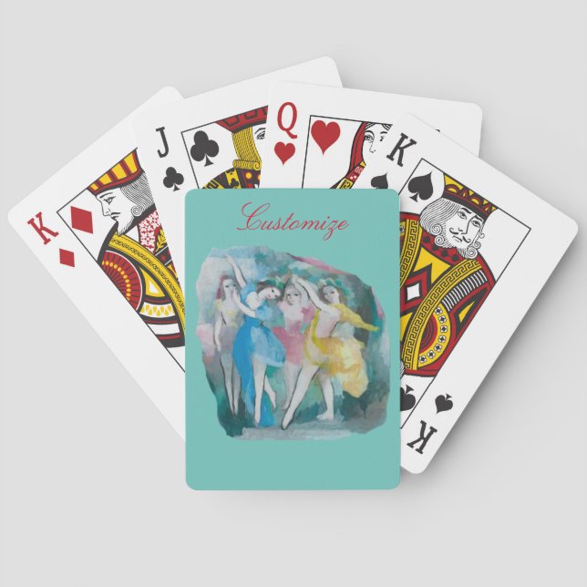 Girl Ballerina Dancers Thunder_Cove Playing Cards (Back)