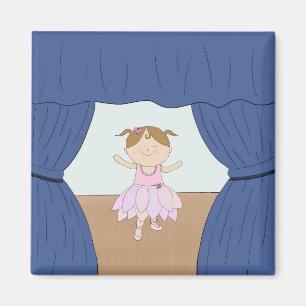 Girl ballerina magnet