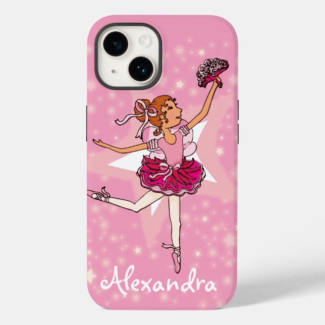 Girl ballerina pink dancer name Case-Mate iPhone case (Back)