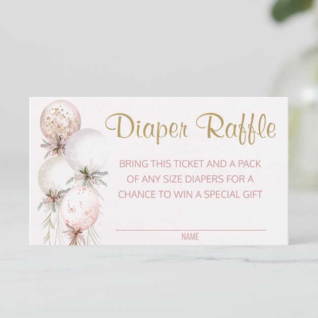 Girl Balloon Diaper Raffle Tickets (Creator Uploaded)
