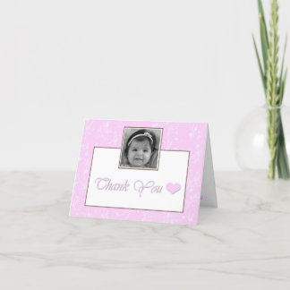 Girl Baptism / Christening Thank you Card
