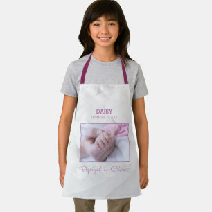 Girl Baptism Congratulations for Baby Personalised Apron