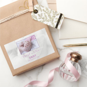 Girl Baptism Congratulations for Baby Personalised Rectangular Sticker