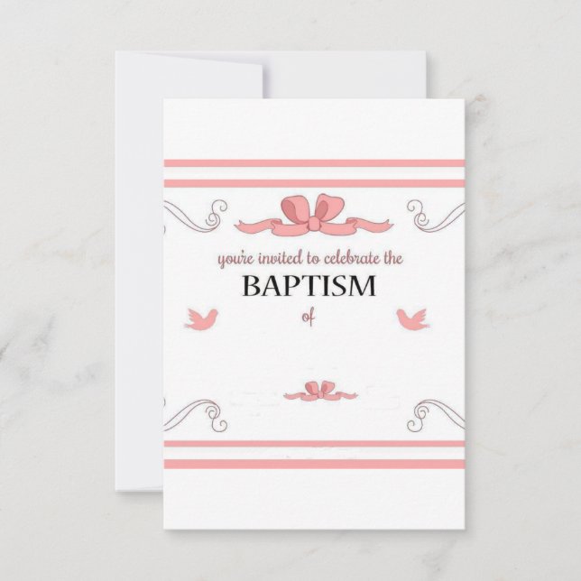 Girl Baptism Invitation (Front)