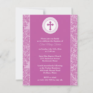 Girl Baptism Invitation