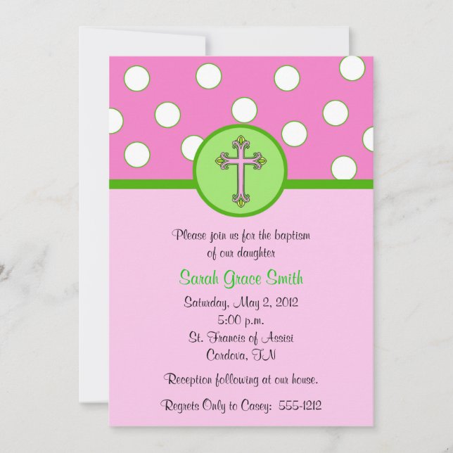 Girl Baptism Invitation (Front)