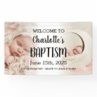 Girl Baptism Welcome Sign Photo Collage Banner