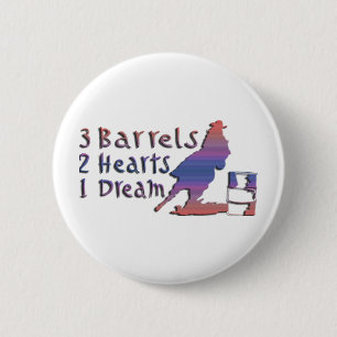 GIRL BARREL RACING 6 CM ROUND BADGE