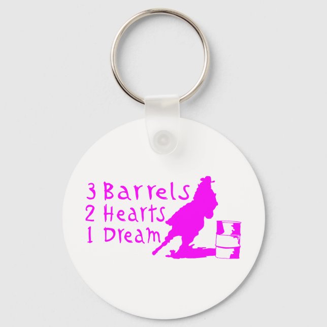 GIRL BARREL RACING KEY RING (Front)