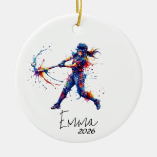 girl baseball ornament, baseball ornament