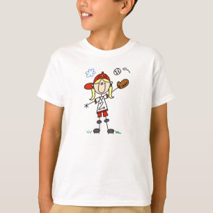 Girl Baseball Player Catching Shirt