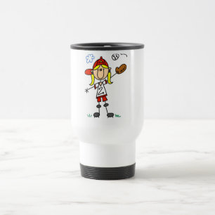Girl Baseball Player Tshirts and Gifts Travel Mug