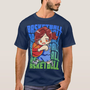 Girl Basketball Player Hoops Chibi T-Shirt