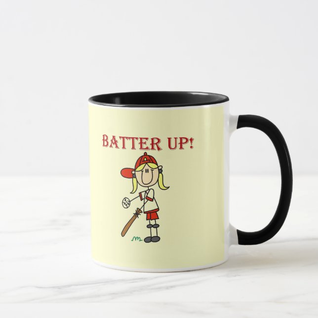 Girl Batter Up Tshirts and Gifts Mug (Right)