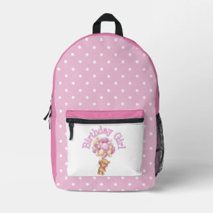 Girl Bear Birthday theme Backpack