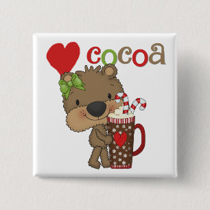 Girl Bear Cocoa Love 15 Cm Square Badge