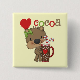 Girl Bear Cocoa Love 15 Cm Square Badge