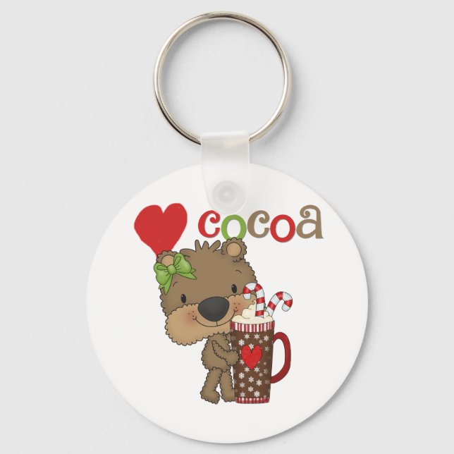 Girl Bear Cocoa Love Key Ring (Front)
