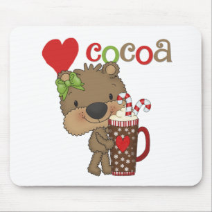 Girl Bear Cocoa Love Mouse Mat