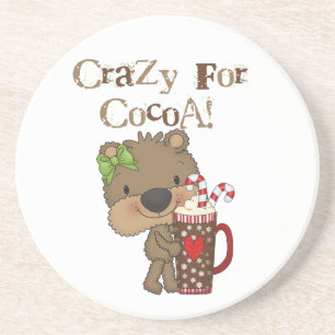 Girl Bear Crazy For Cocoa Coaster