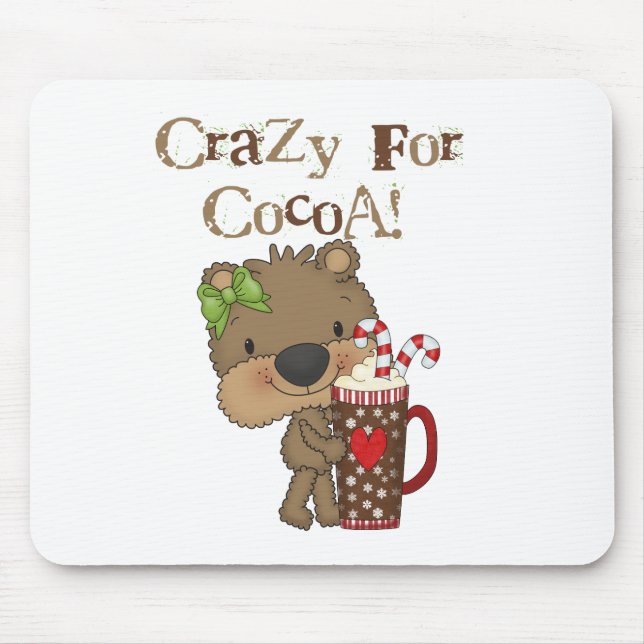 Girl Bear Crazy For Cocoa Mouse Mat (Front)