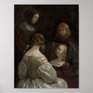 Girl Before a Mirror — Dutch Golden Age Poster