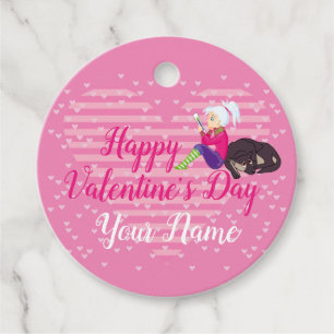 Girl Being in love Favour Tags