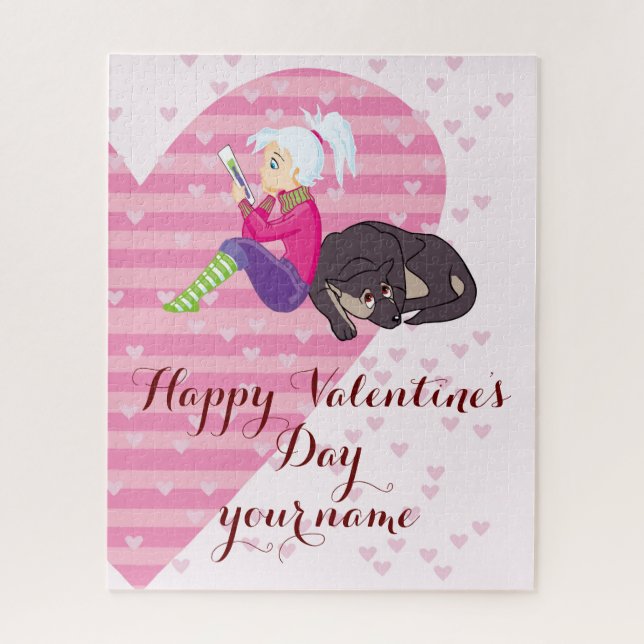 Girl Being in love Jigsaw Puzzle (Vertical)